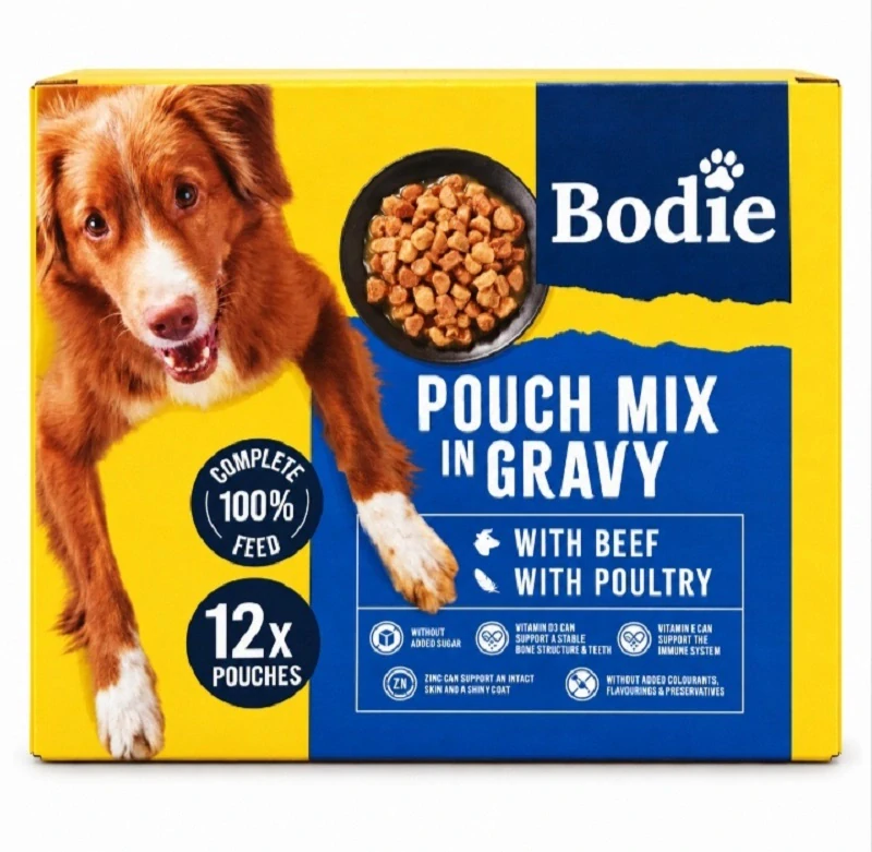 Kapsičky pro psy Bodie, hovězí a drůbeží 12x100g