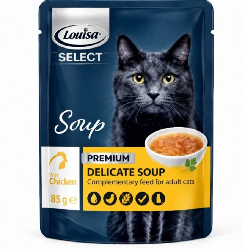 Polévka pro kočky kuřecí, Louisa select 85g