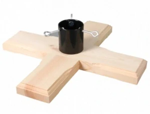 Stojan pod vánoční stromek dřevěný 45x45cm v12cm