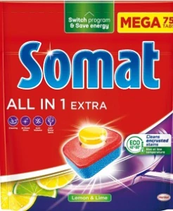 Somat All in 1 extra lemon tablety do myčky 75 ks