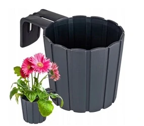 Balkonový květináč na zábradlí s hákem