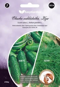 Okurka nakládačka ALOE, Kopr OLIVER 2x2m (výsevný pásek)