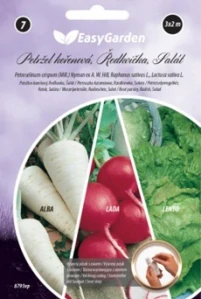 Petržel kořenová, Ředkvička, Salát 3x2m (výsevný pásek)