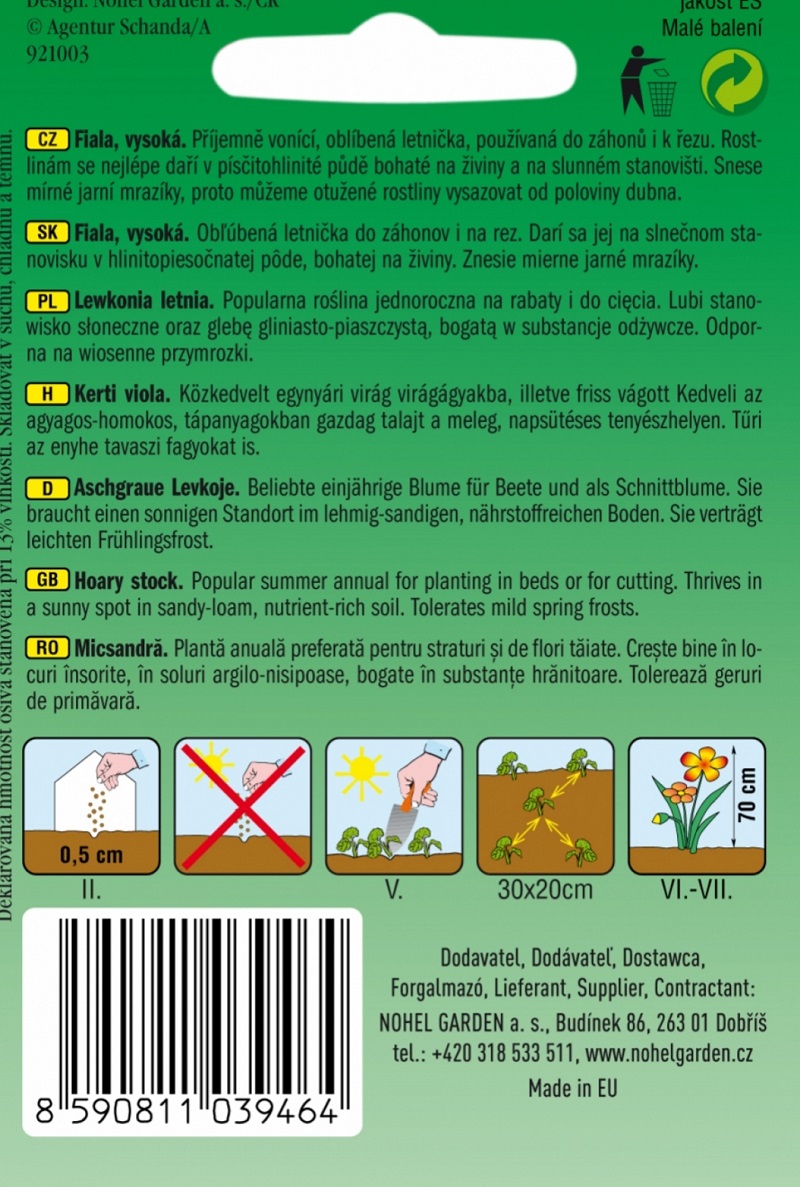 Fiala vysoká plnokvětá (semena)