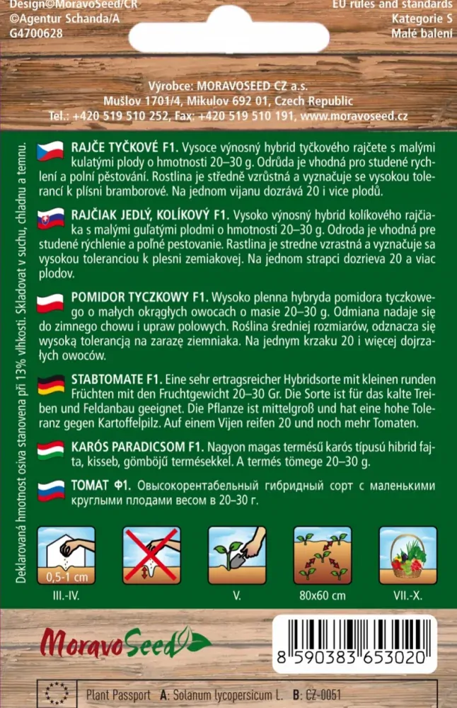 Rajče tyčkové třešňové Cherrola F1 (semena)