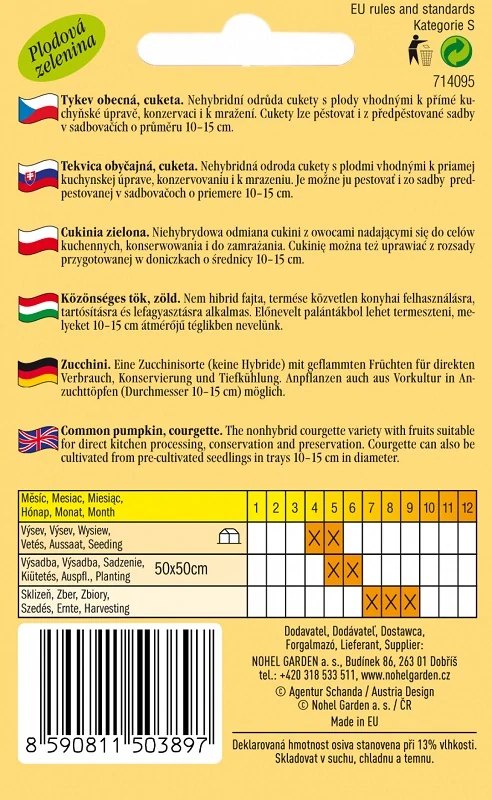 Tykev cuketa Bianca di trieste, bílá (semena)