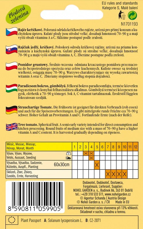 Rajče keříčkové Hana (semena)