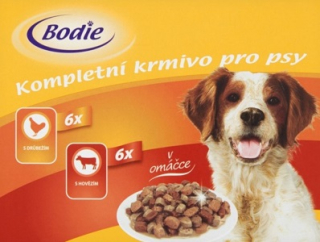 Kapsičky pro psy Bodie, hovězí a drůbeží 12x100g