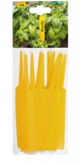 Jmenovka zapichovací žlutá 14x1,8cm 15ks